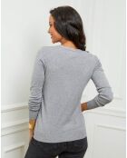 Gilet en Cachemire mélangé Yasmine gris