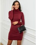 Robe pull en Cachemire mélangé Stéphanie bordeaux