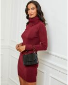 Robe pull en Cachemire mélangé Stéphanie bordeaux