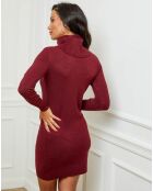 Robe pull en Cachemire mélangé Stéphanie bordeaux