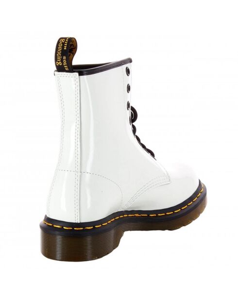 Stivali in pelle verniciata bianca 1460W