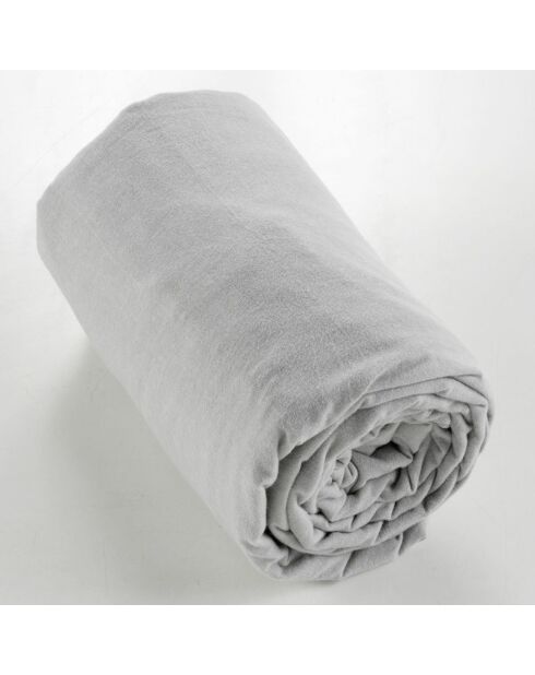 Drap housse  Flanelle Candice gris chambré