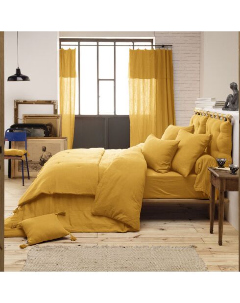 Taie de traversin 100% Gaze de Coton jaune