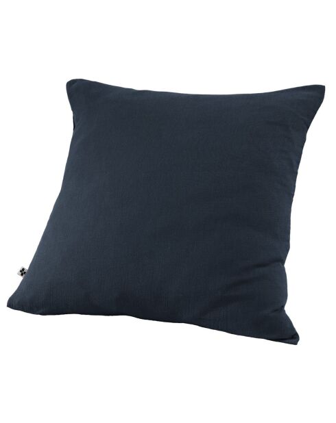 Taie d'oreiller  Gaze de Coton Gaïa bleu foncé