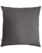 Taie d'oreiller  Gaze de Coton Gaïa anthracite