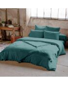 Taie d'oreiller  Gaze de Coton Gaïa bleue