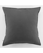 Taie d'oreiller  Flanelle Candice anthracite