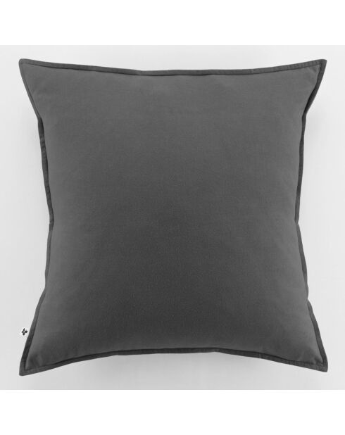 Taie d'oreiller  Flanelle Candice anthracite