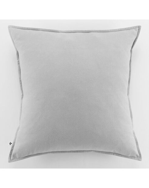 Taie d'oreiller  Flanelle Candice gris chambré