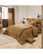 Housse de couette Gaze de Coton Gaïa marron