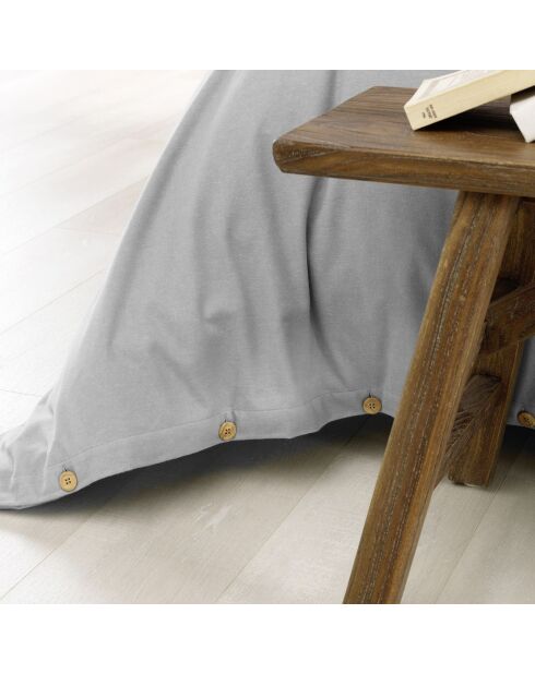 Housse de couette  Flanelle Candice gris chambré