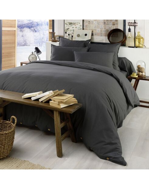 Housse de couette  Flanelle Candice anthracite