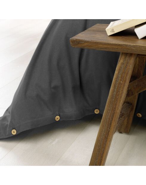 Housse de couette  Flanelle Candice anthracite