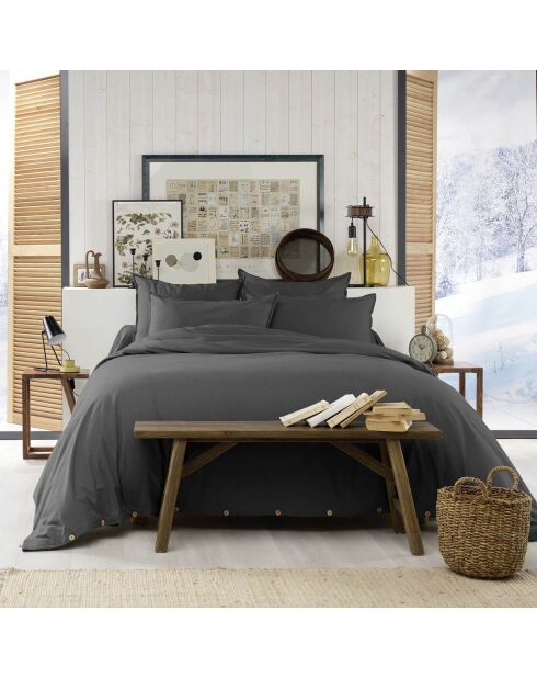 Housse de couette  Flanelle Candice anthracite