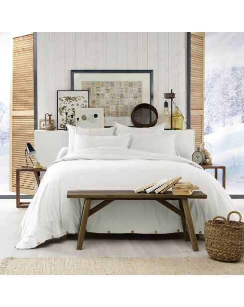 Housse de couette  Flanelle Candice blanche