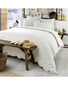 Housse de couette  Flanelle Candice blanche