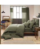 Housse de couette Gaze de Coton Gaïa kaki