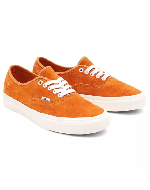 Sneakers en Velours de Cuir Authentic orange