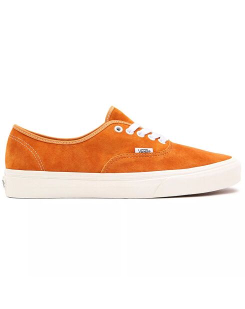 Sneakers en Velours de Cuir Authentic orange