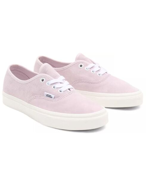 Sneakers en Velours de Cuir Authentic roses