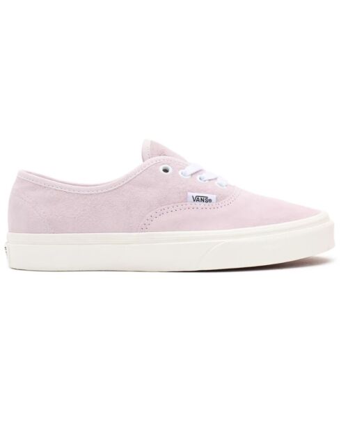 Sneakers en Velours de Cuir Authentic roses