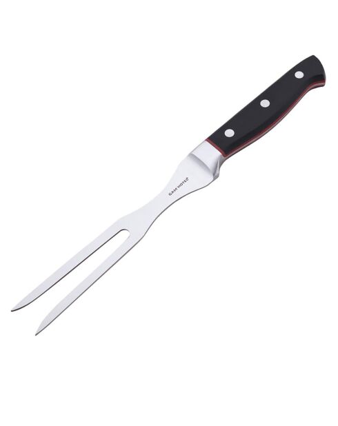 Fourchette à viande Hiro noir/rouge  - 30.5 cm