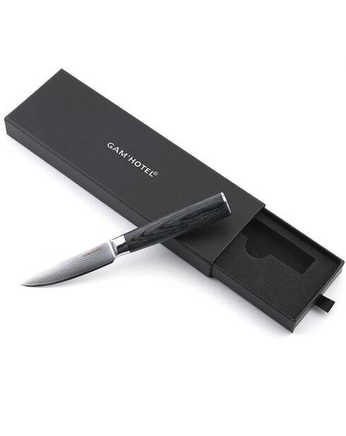 Couteau légume Damarus noir - 20.5 cm