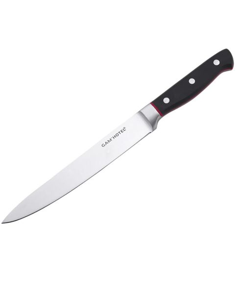 Couteau à trancher Hiro noir/rouge  - 33 cm