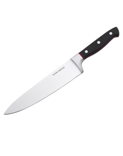Couteau de chef Hiro noir/rouge  - 34 cm