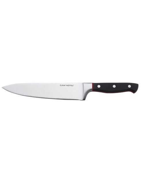 Couteau de chef Hiro noir/rouge  - 34 cm