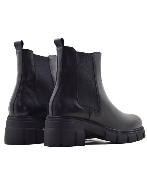 Chelsea Boots en Cuir Katlyn noires - Talon 6 cm