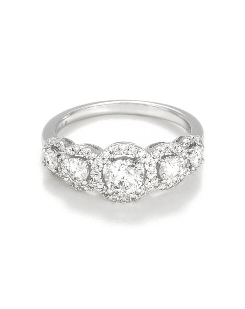 Gabriela 1 kt witgouden diamanten ring