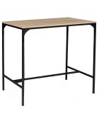 Ensemble Memphis Table Bar + 4 Tabourets bois/noir