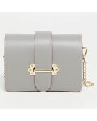 Sac bandoulière en Cuir Tory gris - 18x10.5x5 cm