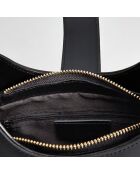Schultertasche Hely aus schwarzem Leder - 24x22x6,5 cm