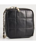 Zwarte Naya leren schoudertas - 18x18x5 cm