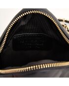 Zwarte Naya leren schoudertas - 18x18x5 cm