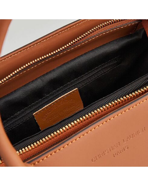 Handtasche Anita aus Kamelleder - 32,5 x 23 x 15,5 cm