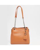 Rachel Schultertasche aus kamelfarbenem Leder - 24,5x20x10 cm