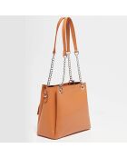 Rachel Schultertasche aus kamelfarbenem Leder - 24,5x20x10 cm