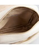 Sac bandoulière en Cuir Beeza beige - 22x18x7 cm