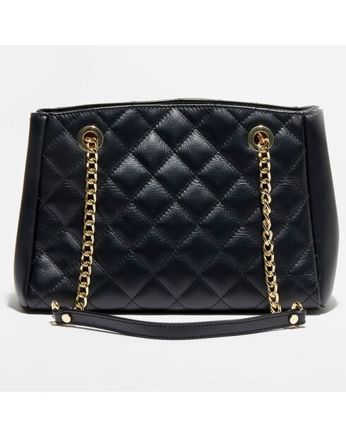 Bolso de hombro Pauline de piel negra - 28x19,5x12 cm