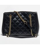 Bolso de hombro Pauline de piel negra - 28x19,5x12 cm