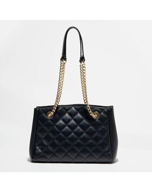 Bolso de hombro Pauline de piel negra - 28x19,5x12 cm