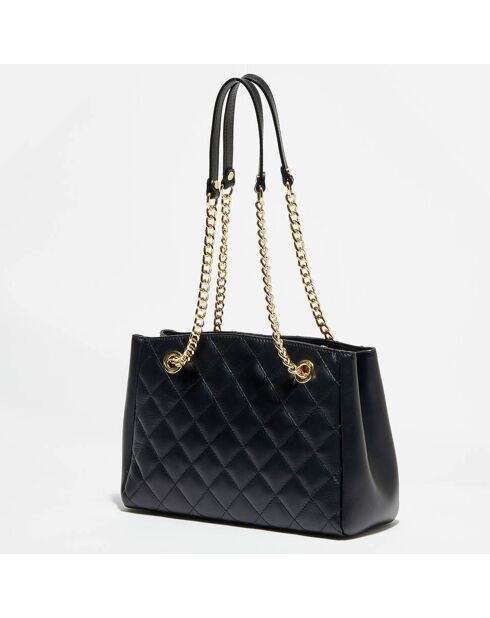 Bolso de hombro Pauline de piel negra - 28x19,5x12 cm