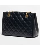 Bolso de hombro Pauline de piel negra - 28x19,5x12 cm