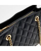 Bolso de hombro Pauline de piel negra - 28x19,5x12 cm