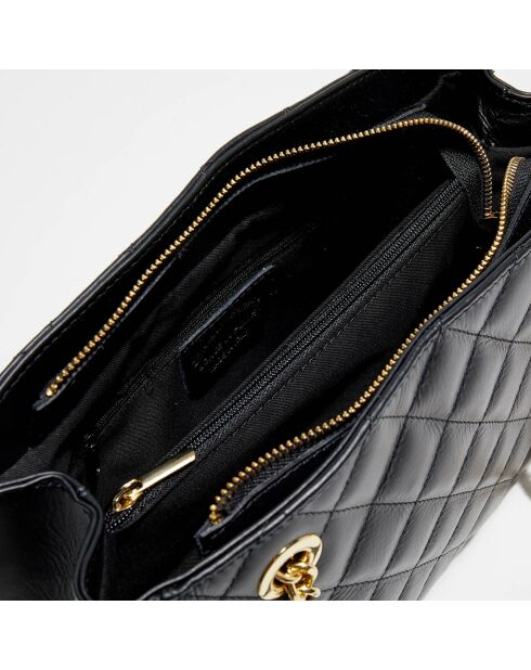 Bolso de hombro Pauline de piel negra - 28x19,5x12 cm