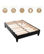 Sommier en Kit Tissu gris anthracite - 140x190 cm