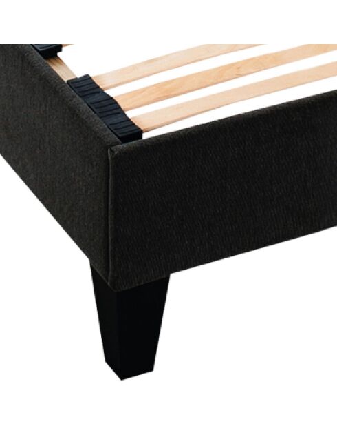 Kit somier de tela gris antracita - 140x190 cm